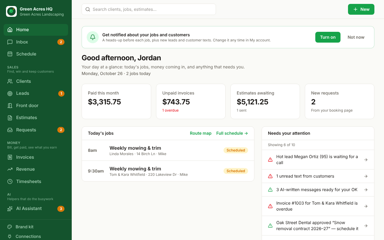 FieldFlow: the simple CRM for service businesses